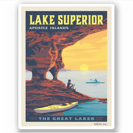 Große Seen | Lake Superior Aufkleber (Vorderseite)