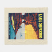 Große Seen | Lake Superior Fleecedecke (Vorderseite (Horizontal))