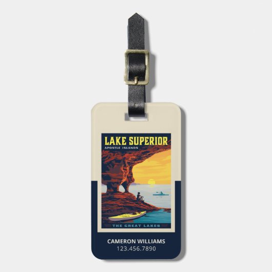 Große Seen | Lake Superior Gepäckanhänger (Vorderseite vertikal)
