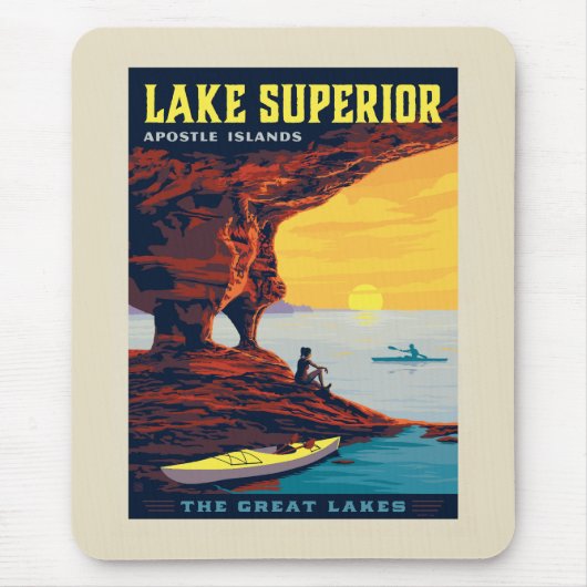 Große Seen | Lake Superior Mousepad (Vorne)