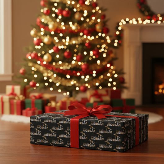 Große Seen Michigan Spirituosen Geschenkpapier