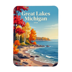 Große Seen Michigan USA Magnet
