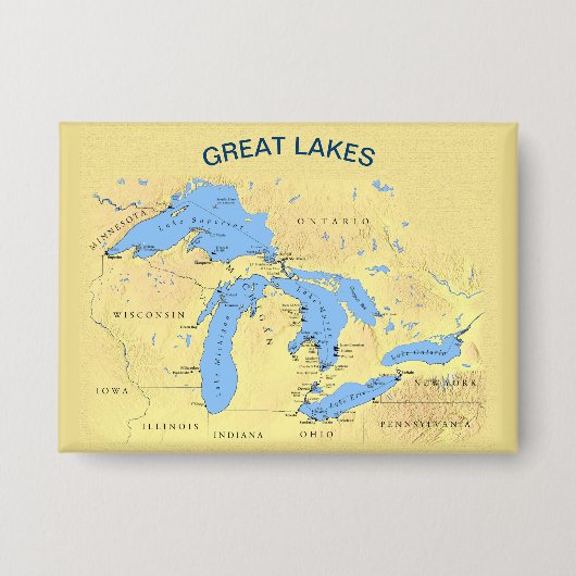 Große Seen Nordamerikas Button (Vorderseite)