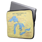 Große Seen Nordamerikas Laptopschutzhülle (Vorderseite Links)