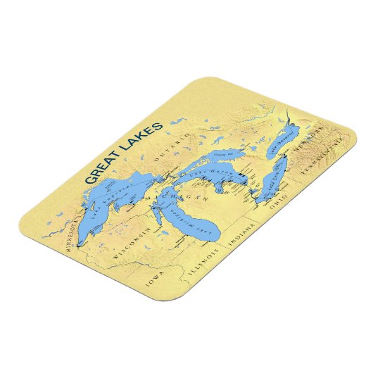 Große Seen Nordamerikas Magnet (Linke Seite)