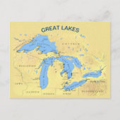 Große Seen Nordamerikas Postkarte (Vorderseite)