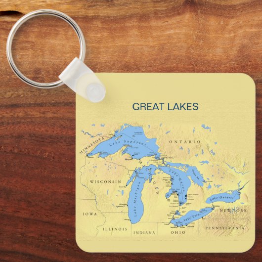 Große Seen Nordamerikas Schlüsselanhänger (Vorderseite)