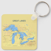 Große Seen Nordamerikas Schlüsselanhänger (Rückseite)