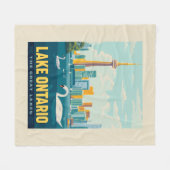 Große Seen | Ontario Fleecedecke (Vorderseite (Horizontal))