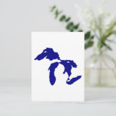 Große Seen Postkarte (Stehend Vorderseite)