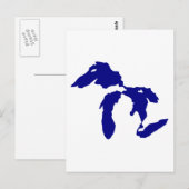 Große Seen Postkarte (Vorne/Hinten)