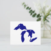 Große Seen Postkarte (Stehend Vorderseite)