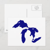 Große Seen Postkarte (Vorne/Hinten)