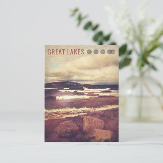 Große Seen Postkarte (Stehend Vorderseite)