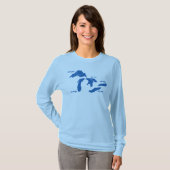 Große Seen - Shirt für Frauen mit langen Seen (Vorne ganz)