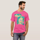 Große Seen Staat Karte T-Shirt Michigan Vacations (Vorne ganz)