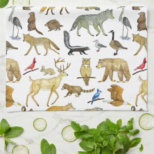 Große Seen Wildlife Teatro Geschirrtuch (Gefaltet)