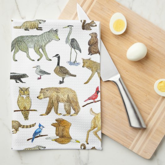 Große Seen Wildlife Teatro Geschirrtuch (Viertel Falte)