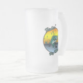 Große Shirts der Maul- und Seefischerei Mattglas Bierglas (VorderseiteRechts)