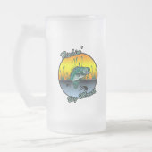 Große Shirts der Maul- und Seefischerei Mattglas Bierglas (Links)