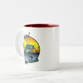 Große Shirts der Maul- und Seefischerei Zweifarbige Tasse (Vorderseite Links)