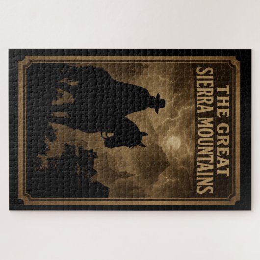 Große Sierra Berge Gold-Espresso Puzzle (Horizontal)