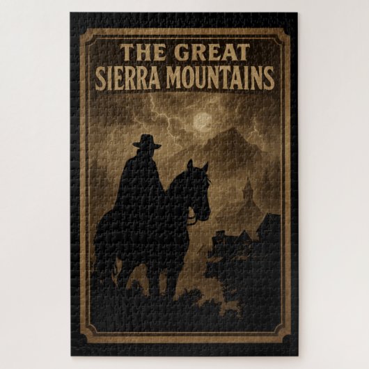 Große Sierra Berge Gold-Espresso Puzzle (Vertikal)