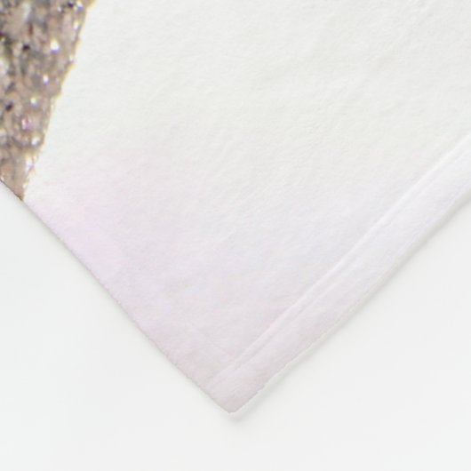 Große silberne Kristall Fleecedecke (Ecke)