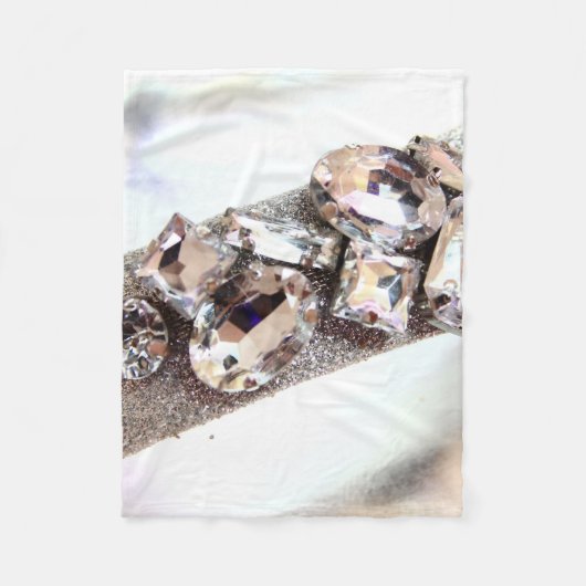 Große silberne Kristall Fleecedecke (Vorderseite)