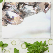 Große silberne Kristall Küchentuch (Gefaltet)