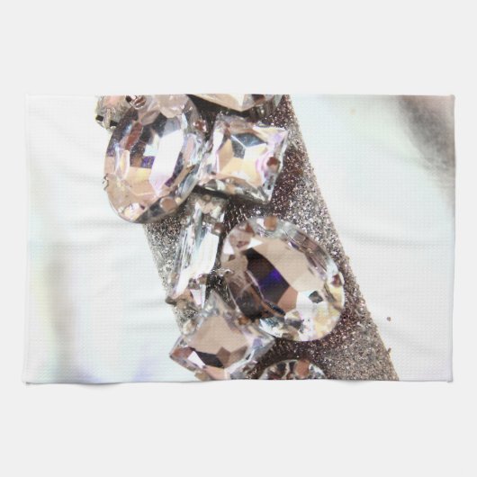 Große silberne Kristall Küchentuch (Horizontal)