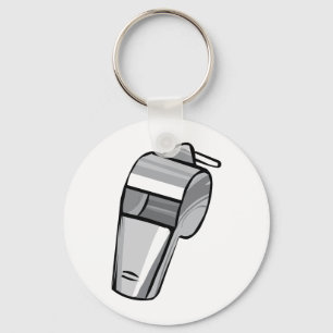 Große silberne Pfeife Schlüsselanhänger