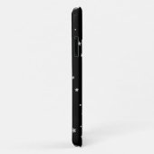 Große Silbersterne auf schwarzen, weißen Skriptnam Case-Mate iPhone Hülle (Hinten/Rechts)