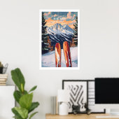 Große Sky Wandkunst Ski Druck 1 Poster (Heimbüro)