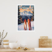 Große Sky Wandkunst Ski Druck 1 Poster (Küche)