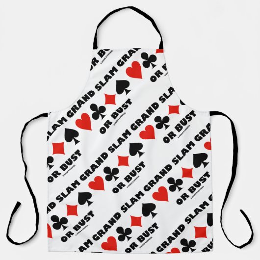 Große Slam- oder Bust Bridge Vier-Card-Anzug Schürze (Vorderseite)