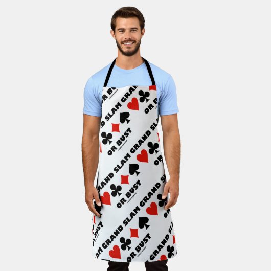 Große Slam- oder Bust Bridge Vier-Card-Anzug Schürze (Getragen)