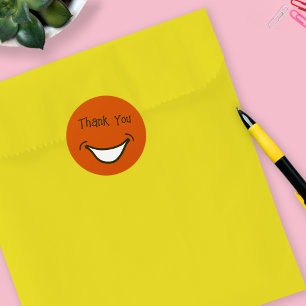 Große Smileys Süße und Bunte Danke-Aufkleber Runder Aufkleber