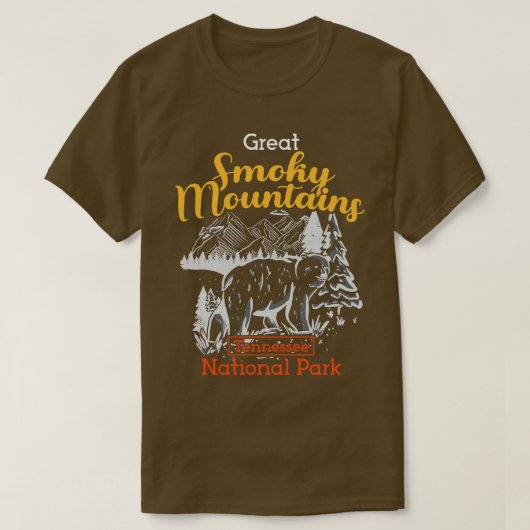 Große Smokey Mountains Tennessee Nationalpark T-Shirt (Design vorne)