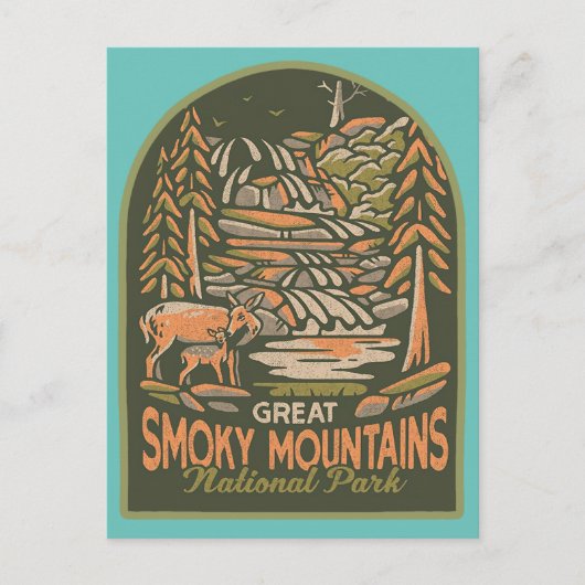 Große Smoky-Berge Postkarte (Vorderseite)