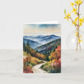 Große Smoky-Berge Wasserfarbe Karte (Gelbe Blume)