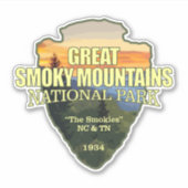 Große Smoky Mountains NP (Pfeilspitzen) Aufkleber (Vorderseite)