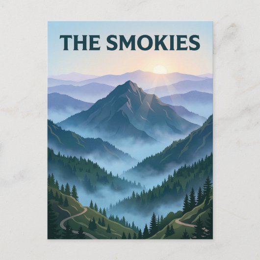 Große Smoky Mountains Postkarte (Vorderseite)