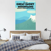 Große Smoky Mountains reisen Poster. Leinwanddruck (Insitu (Schlafzimmer))