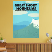 Große Smoky Mountains reisen Poster. Leinwanddruck (Insitu (Wohnzimmer))