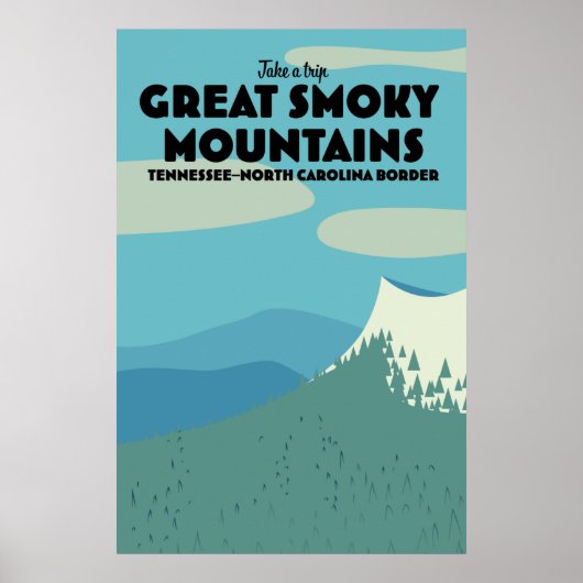 Große Smoky Mountains reisen Poster. Poster (Vorne)
