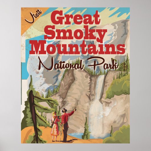 Große Smoky Mountains Reisen Poster. Poster (Vorne)