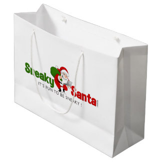Große Sneaky Santa Gift Bag Geschenktüte