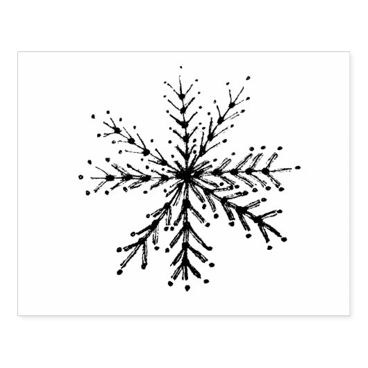 Große Snowflake-Briefmarke Gummistempel (Prägung)