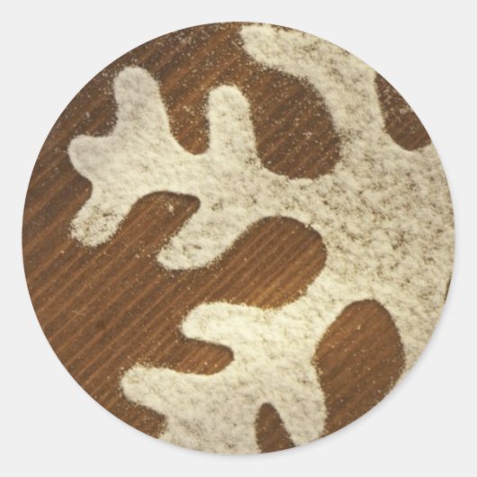 Große Snowflake Weihnachtsdesign-Umschlag Aufklebe Runder Aufkleber (Vorderseite)